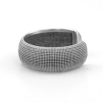 Yuvarlak Kesim Hasır Dsen Pirinç Ayarlanabilir Erkek Yüzük RG046