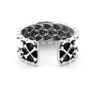 Tehlike Kurukafa Gotik Pirinç Ayarlanabilir Erkek Yüzük RG061