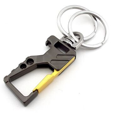 Outdoor Kanca Hook Kapak Açacaklı Antrasit Metal Anahtarlık KC352