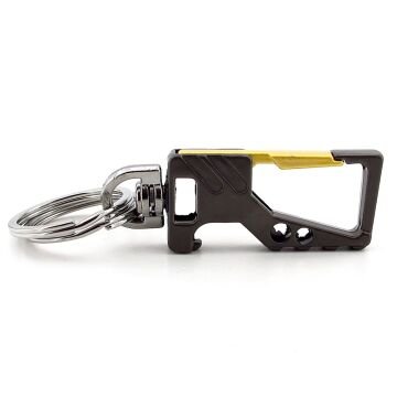 Outdoor Kanca Hook Kapak Açacaklı Antrasit Metal Anahtarlık KC352