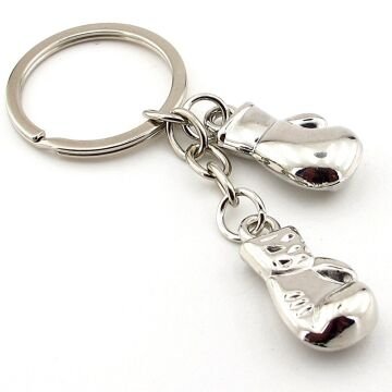 Boks Eldiveni Spor Kick Boks Gümüş Renk Metal Anahtarlık KC356