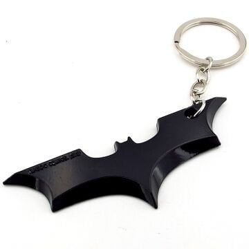 Batman Yarasa Kabartma Desen Çizgiroman Siyah Metal Anahtarlık KC359