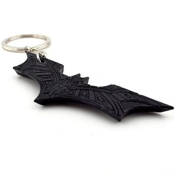 Batman Yarasa Kabartma Desen Çizgiroman Siyah Metal Anahtarlık KC359