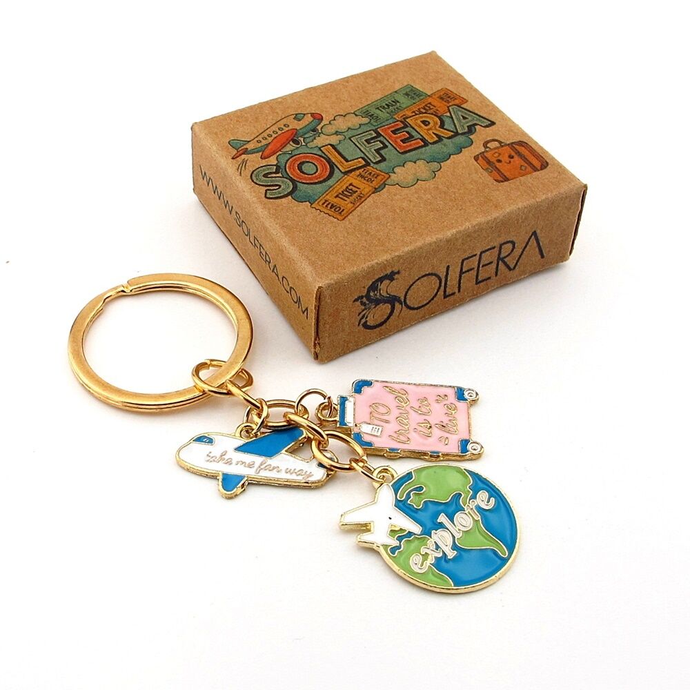 Gezgin Uçak Bavul Valiz Seyahat Anahtarlık Çanta Süsü Charm KC375