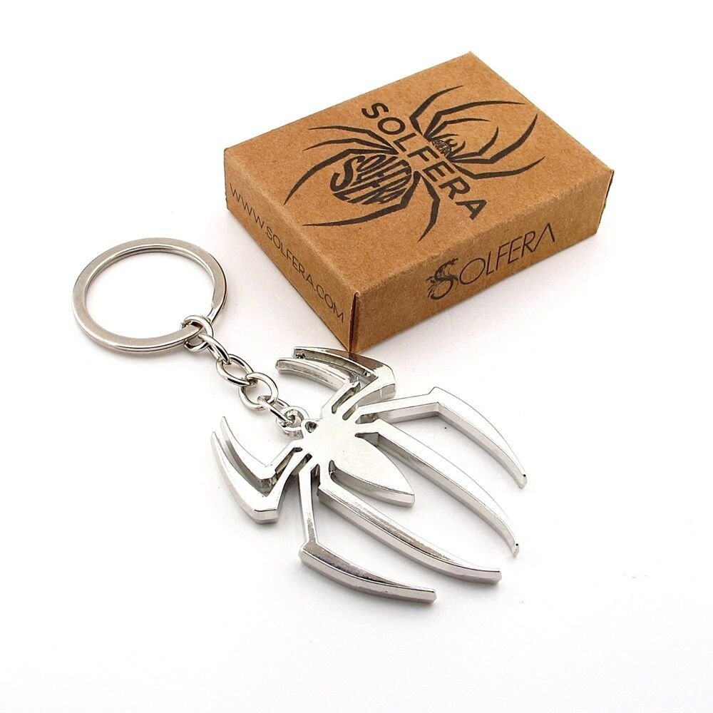 Örümcek Spiderman Çizgiroman Gümüş Renk Metal Anahtarlık KC394