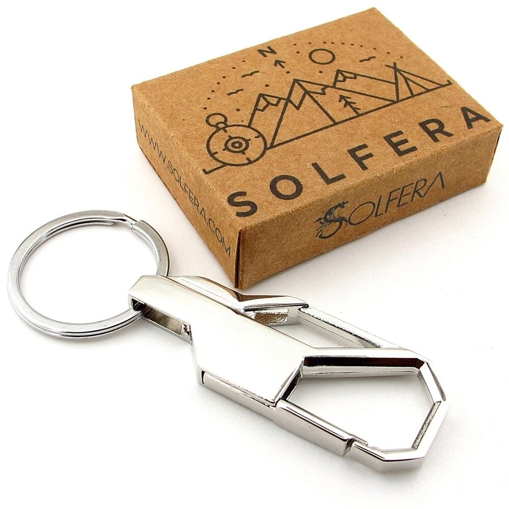 Parlak Gümüş Renk Metal Kanca Hook Outdoor Metal Anahtarlık KY038