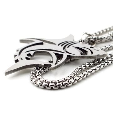 Köpekbalığı Shark Resif Okyanus  Paslanmaz Çelik Erkek Kolye Zincir Q0991