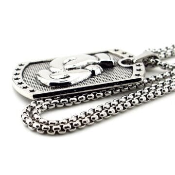 Çift Boks Eldiveni Boksör Künye Tipi Çelik Erkek Kolye Q0994