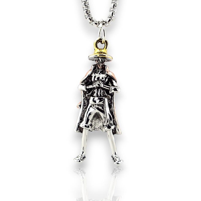 Monkey D. Luffy Hasır Şapka Korsanı Anime Çelik Erkek Kolye Q0997