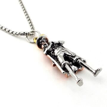 Monkey D. Luffy Hasır Şapka Korsanı Anime Çelik Erkek Kolye Q0997