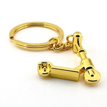 Sarı Renkli Elektrikli Scooter Şeklinde Metal Anahtarlık KC396