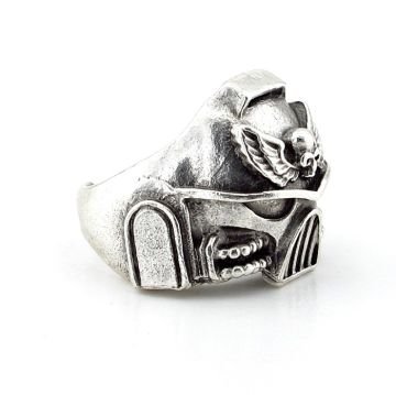 Pençe Kurukafa Gotik Pirinç Ayarlanabilir Erkek Yüzük RG026