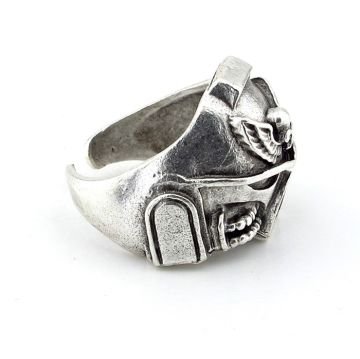 Pençe Kurukafa Gotik Pirinç Ayarlanabilir Erkek Yüzük RG026
