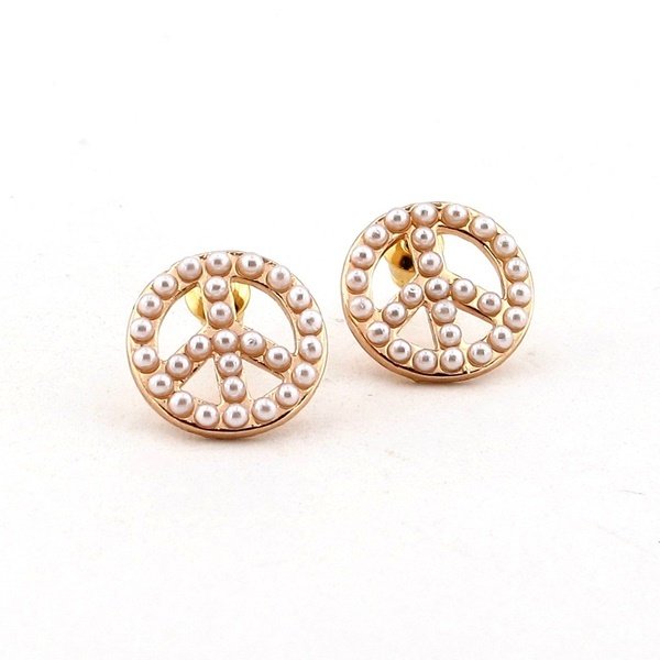 İNCİ TASARIM PEACE BARIŞ SEMBOL BAYAN KÜPE E342