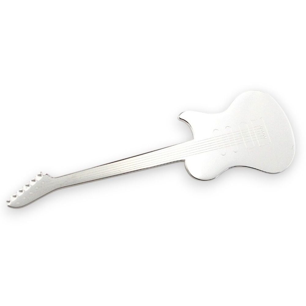 Elektro Gitar Müzik Müzisyen Gitarist Band Paslanmaz Çelik Rozet Broş RZ332