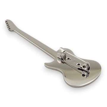 Elektro Gitar Müzik Müzisyen Gitarist Band Paslanmaz Çelik Rozet Broş RZ332