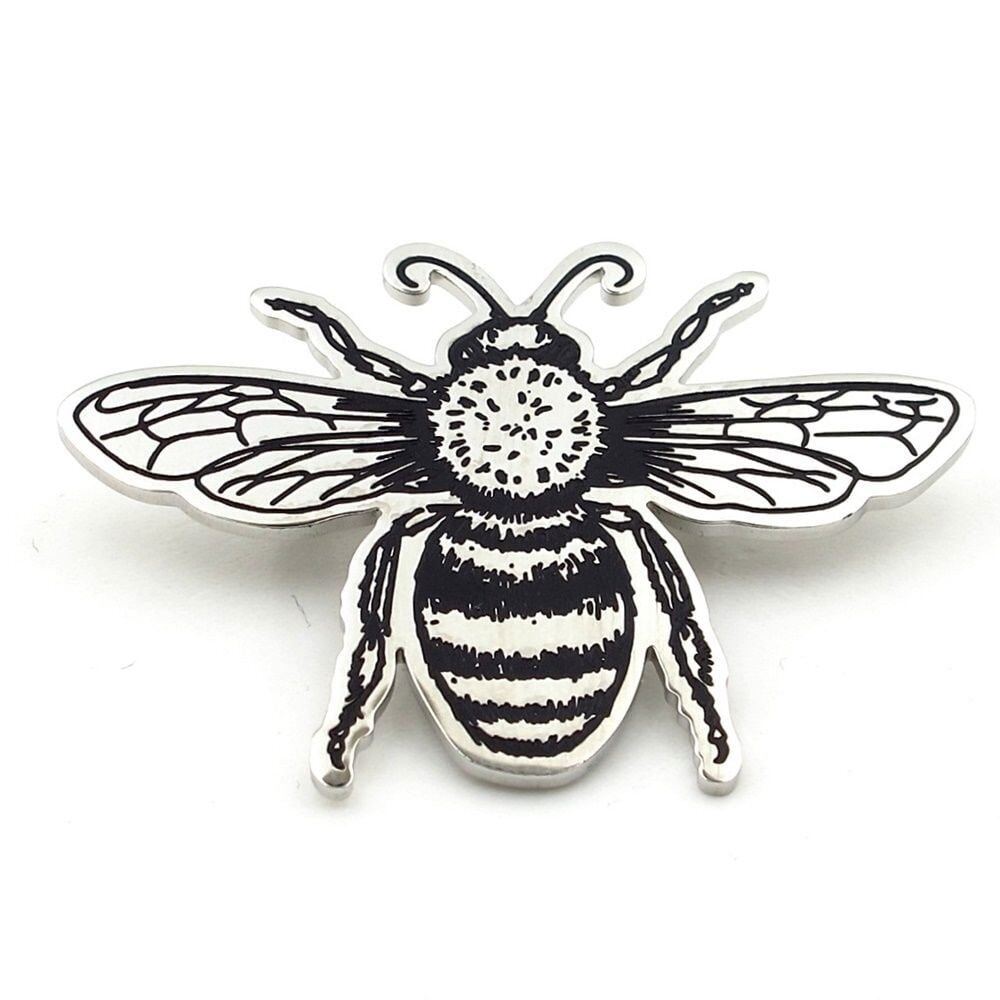 Bal Arısı Çalışkan Bereketli Sembol Paslanmaz Çelik Broş Rozet RZ340