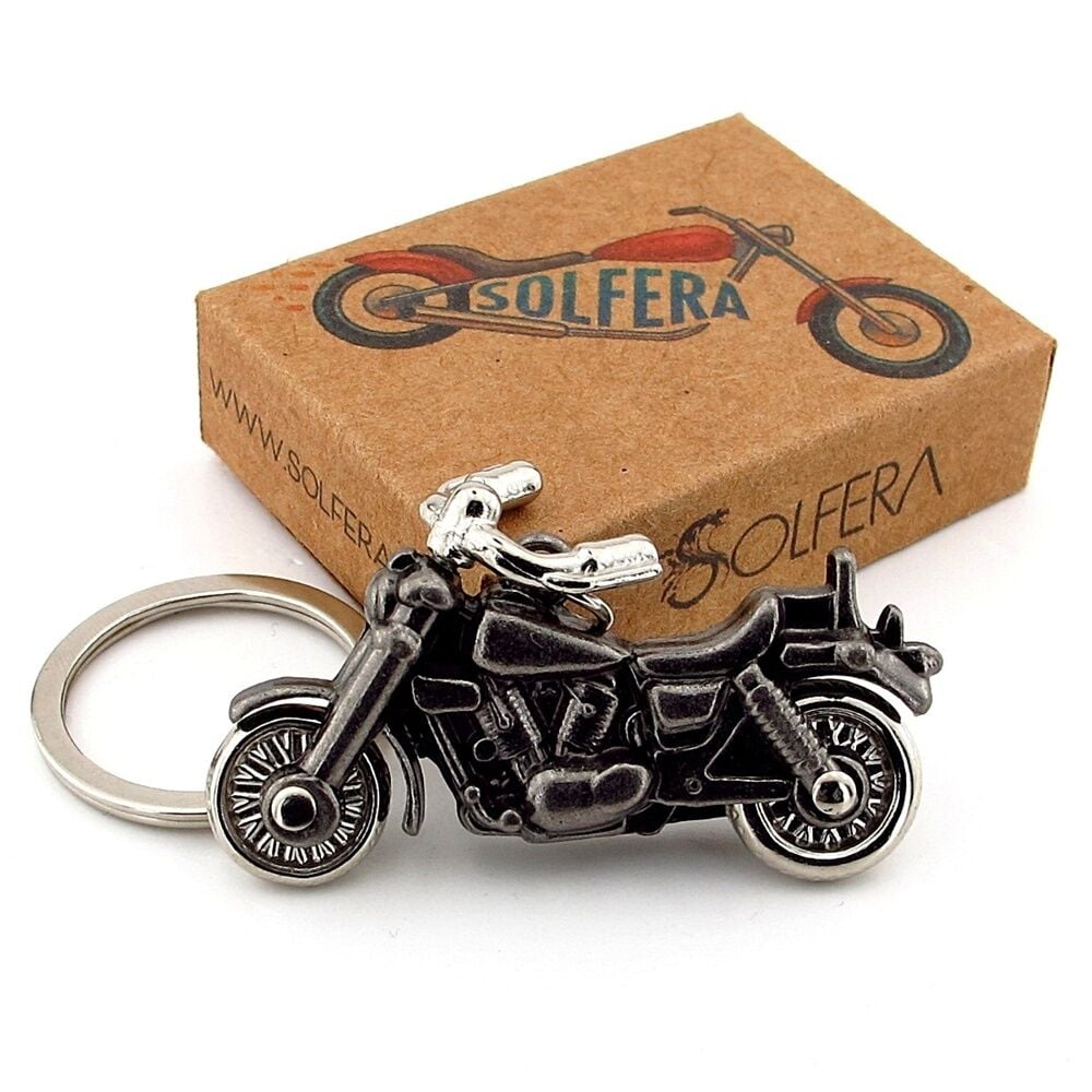 Chopper Cruiser Motosiklet Motor Şeklinde Metal Anahtarlık KY220
