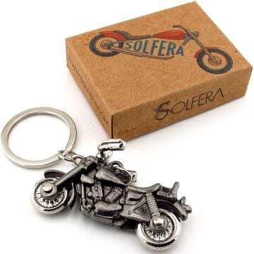 Chopper Cruiser Motosiklet Motor Şeklinde Metal Anahtarlık KY220