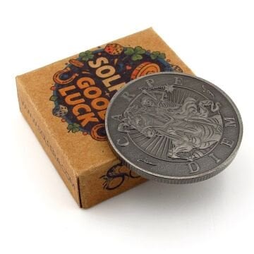 Memento Mori Carpediem Rönesans Ölümü Hatırla Stoa Şans Coin Gri Metal Para CP100