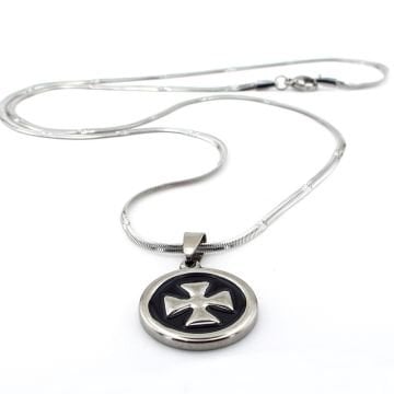 Tapınak Şovalye Haç Templar Cross Çelik Erkek Kolye Zincir Q0687