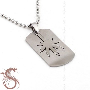 DOGTAG CANNABİS YAPRAK ÇELİK ERKEK KOLYE K488