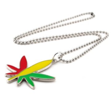 SARI KIRMIZI YEŞİL CANNABİS ERKEK KOLYE K492