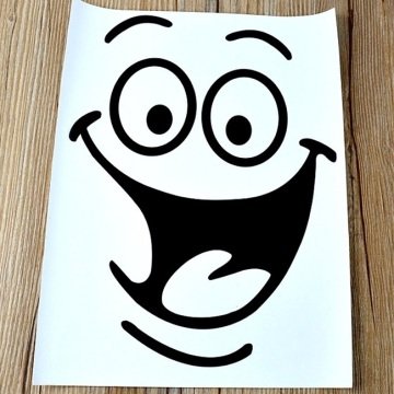 GÜLEN NEŞELİ SURAT OTOMOBİL NOTEBOOK ETİKETİ STİCKER CS057