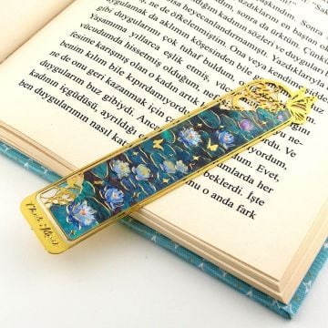 Claude Monet Nilüfer Çiçekleri Tablo Sanatsal Çiçekler Metal Ayraç Kitap Ayracı AY017