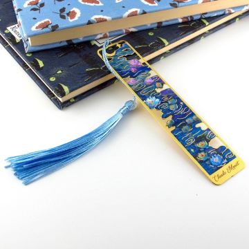 Claude Monet Nilüfer Çiçekleri Tablo Sanatsal Resim Metal Ayraç Kitap Ayracı AY027