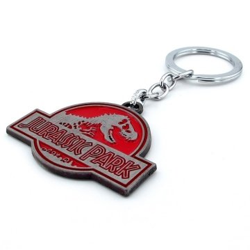 JURRASIC PARK DİNOZOR KIRMIZI GRİ METAL ANAHTARLIK KC920