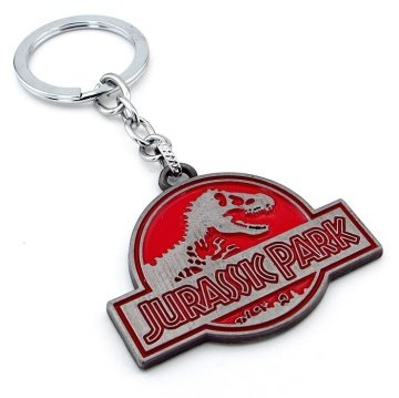 JURRASIC PARK DİNOZOR KIRMIZI GRİ METAL ANAHTARLIK KC920