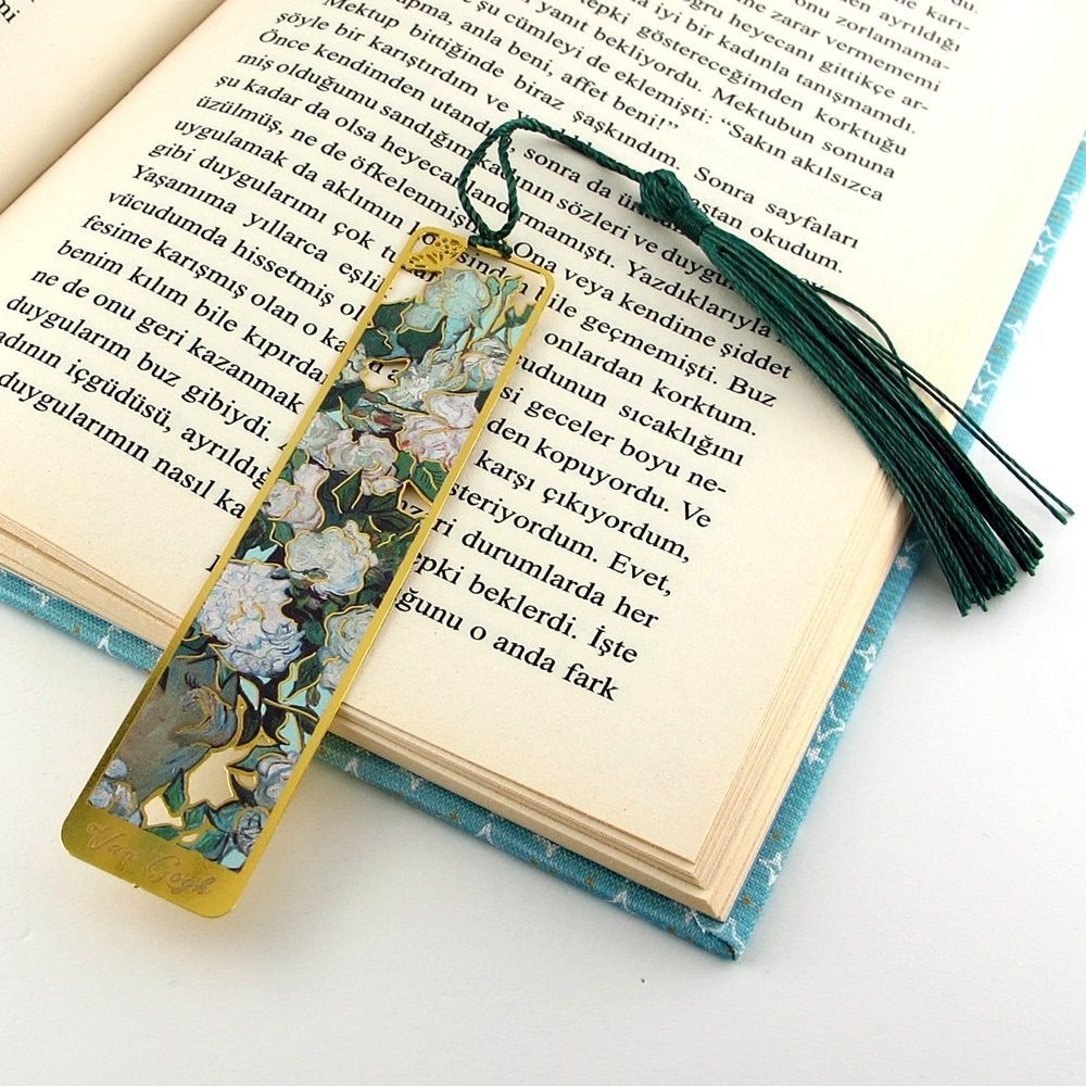 Vincent Van Gogh Kestane Dalları Çiçekler Tablo Metal Ayraç Kitap Ayracı AY030