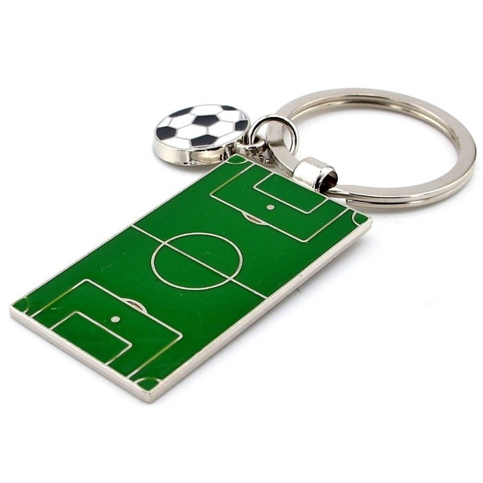 FUTBOL SAHASI VE TOPU FUTBOLCU METAL ANAHTARLIK KC939