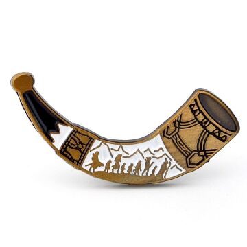 Yüzüklerin Efendisi Yüzük Kardeşiliği Gondor Boynuzu Metal Rozet RX002