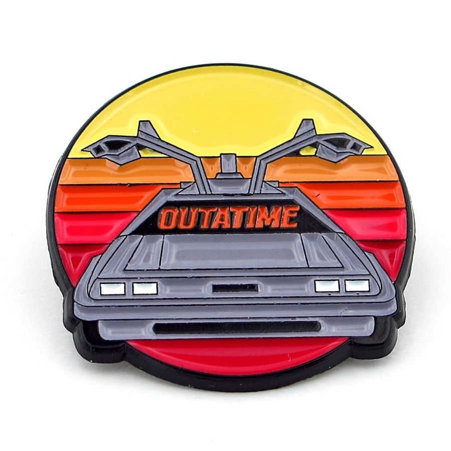 Geleceğe Dönüş DeLorean Outatime Araba Metal Rozet RX005