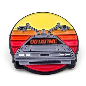 Geleceğe Dönüş DeLorean Outatime Araba Metal Rozet RX005