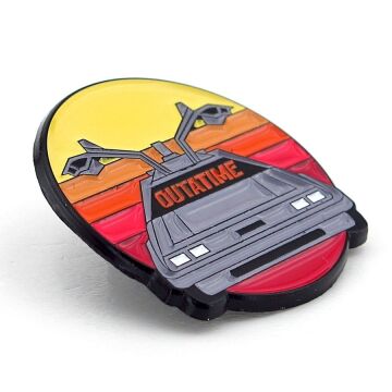 Geleceğe Dönüş DeLorean Outatime Araba Metal Rozet RX005