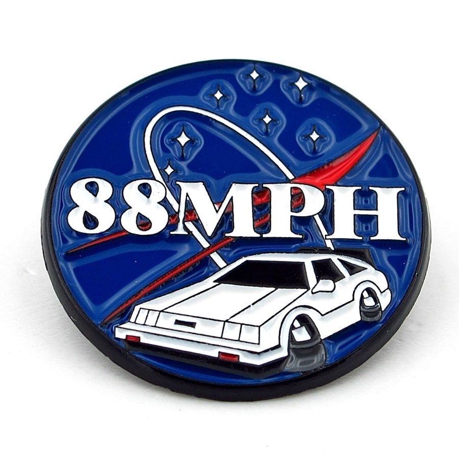 Geleceğe Dönüş DeLorean 88 MPH Zaman Yolcusu Coffee Araba Metal Rozet RX007