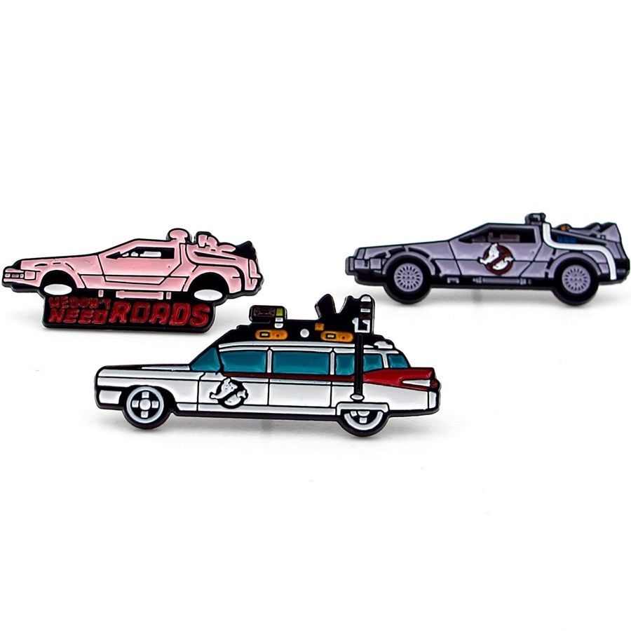 Üç Adet Hayalet Avcıları Arabası Ghostbusters Metal Pin Rozet RX013