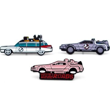 Üç Adet Hayalet Avcıları Arabası Ghostbusters Metal Pin Rozet RX013