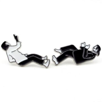Pulp Fiction Ucuz Roman Travolta Thurman Dans Metal Pin Rozet RX014