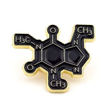 Dopamin Moleküler Yapı Kimyasal Formül Metal Pin Rozet RX015