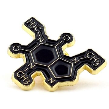 Dopamin Moleküler Yapı Kimyasal Formül Metal Pin Rozet RX015