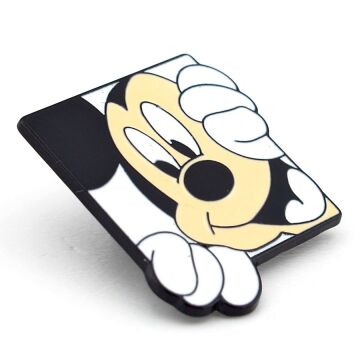 Mickey Mouse Sevimli Fare Çerçeveden Kaçış Çanta İğnesi Metal Rozet RX020