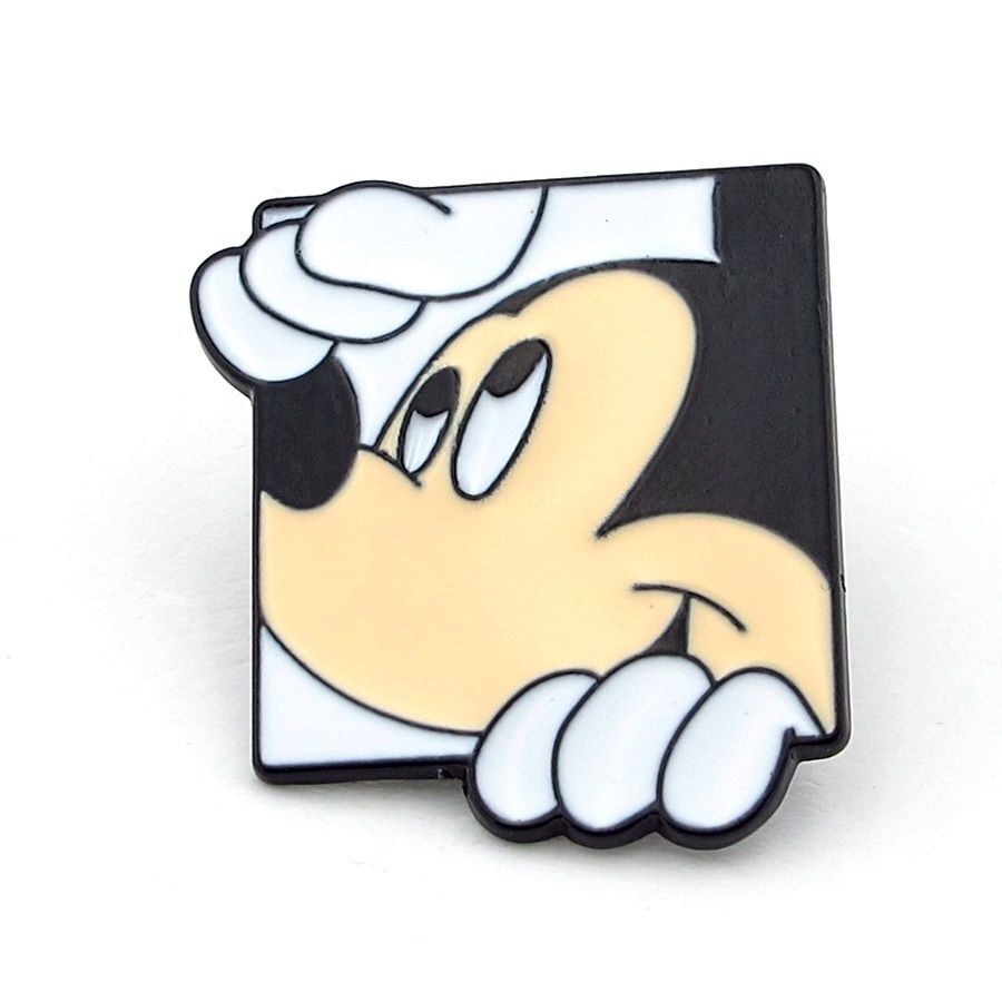Mickey Mouse Sevimli Fare Çerçeveden Kaçış Yaka İğnesi Metal Rozet RX021