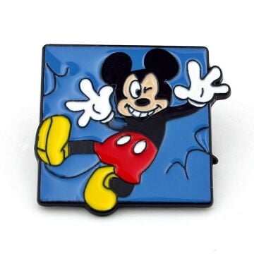 Mickey Mouse Sevimli Fare Gökyüzünden Düşüş Çanta İğnesi Metal Rozet RX023