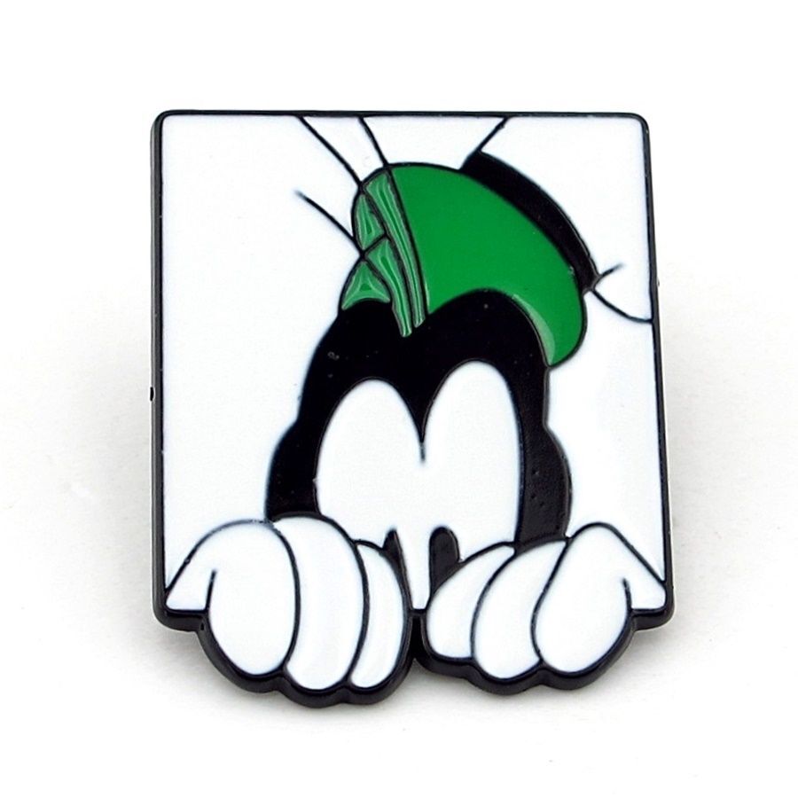 Goofy Gufi Çizgi Film Utangaç Bakış Çanta İğnesi Metal Rozet RX024