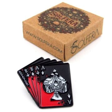 Reaper Orakçı İskambil Kağıdı Maça As Poker Yaka Çanta Süsü Metal Rozet RX028