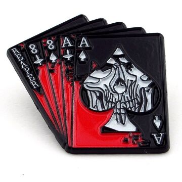 Reaper Orakçı İskambil Kağıdı Maça As Poker Yaka Çanta Süsü Metal Rozet RX028